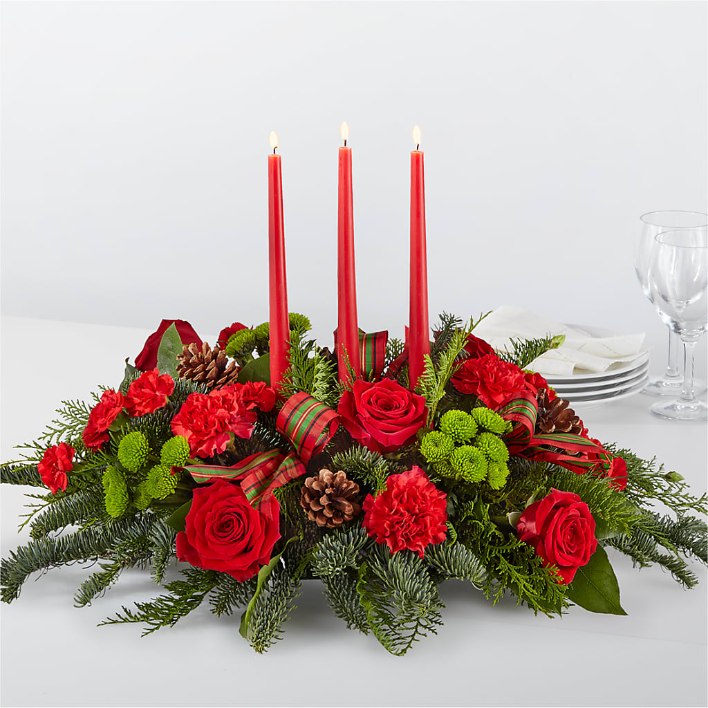 By the Candlelight Centerpiece – Floral Elegance By Jourdain, Inc., Columbia SC