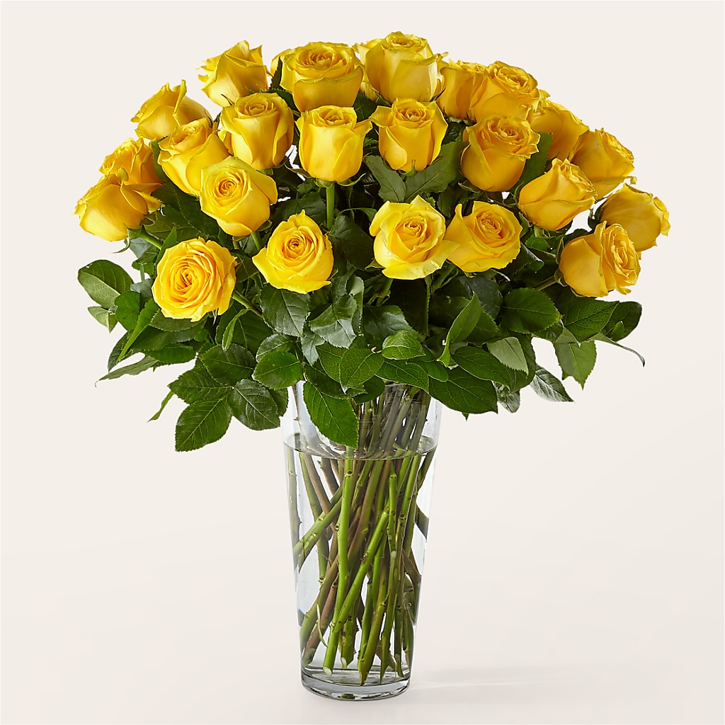 Long Stem Yellow Rose Bouquet – Floral Elegance By Jourdain, Inc., Columbia SC