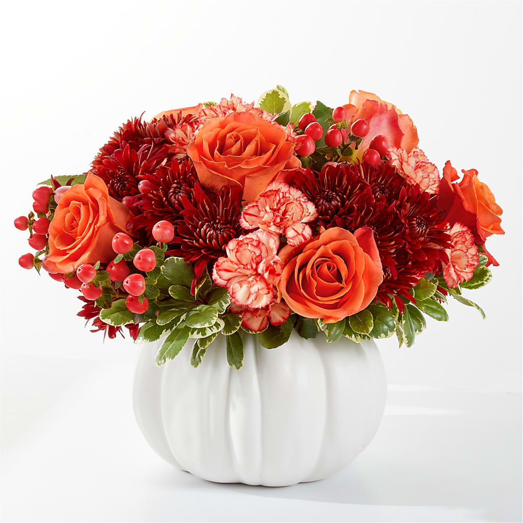Autumn Air Pumpkin Bouquet – Floral Elegance By Jourdain, Inc., Columbia SC