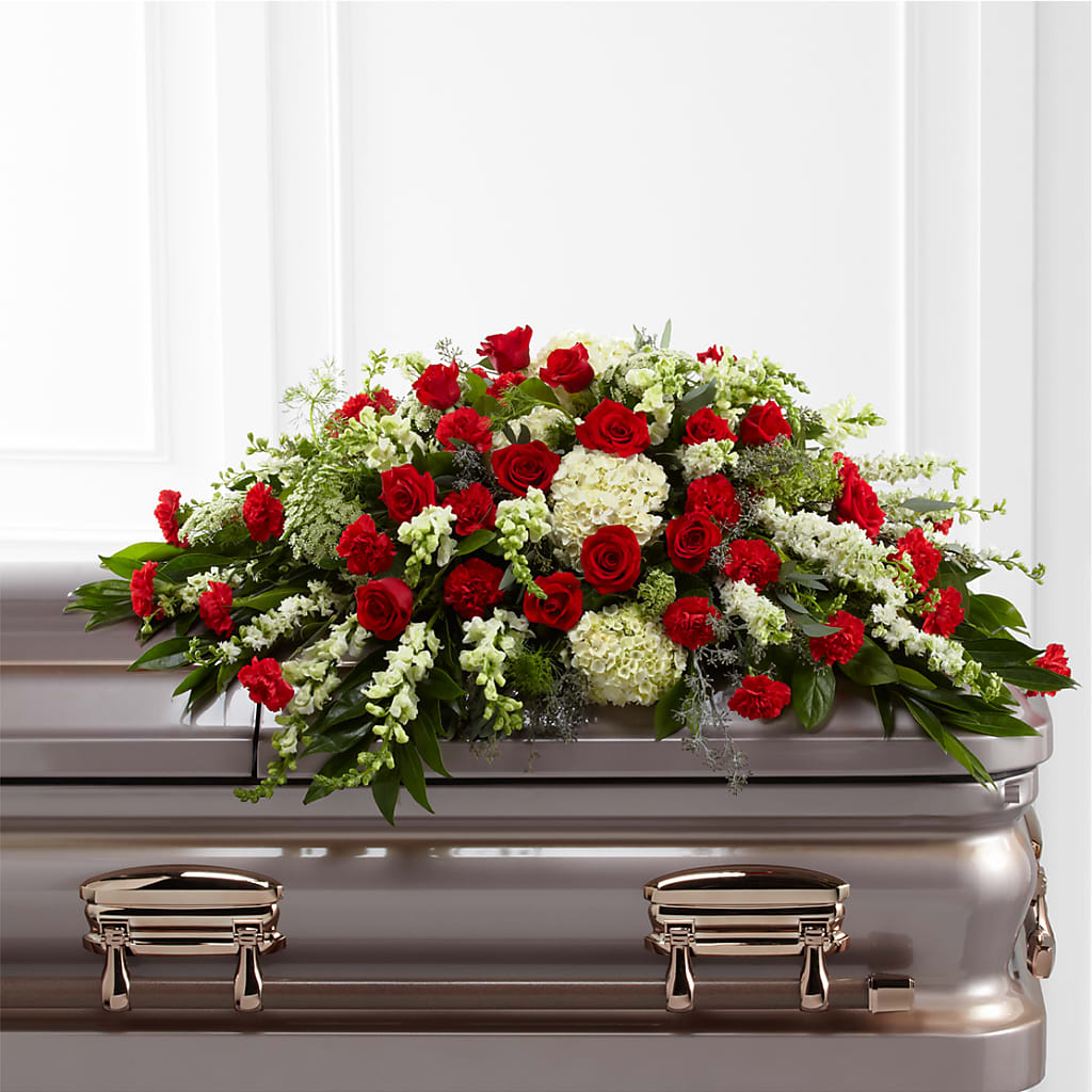 Sincerity Casket Spray – Floral Elegance By Jourdain, Inc., Columbia SC