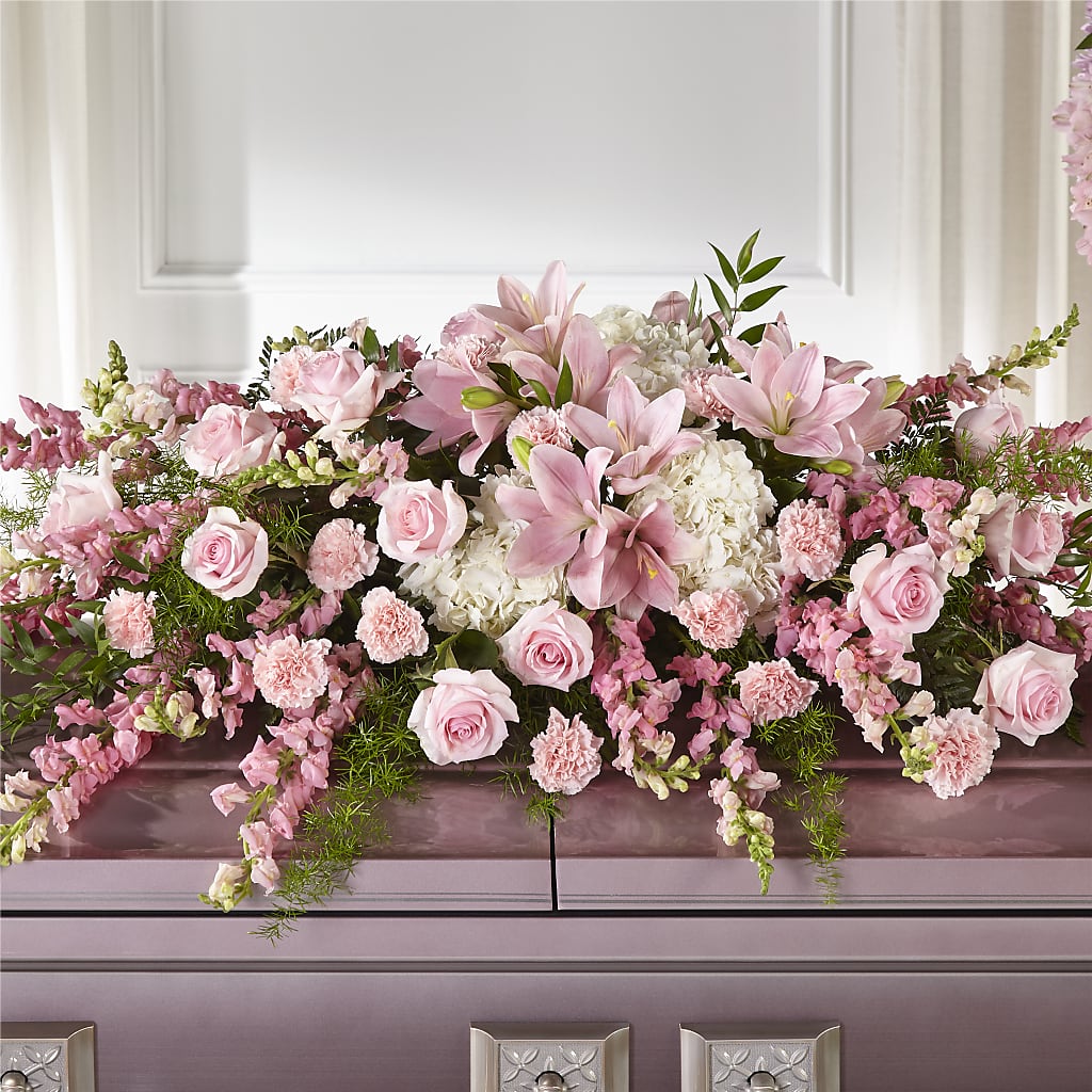Life & Remembrance Casket Spray – Floral Elegance By Jourdain, Inc., Columbia SC