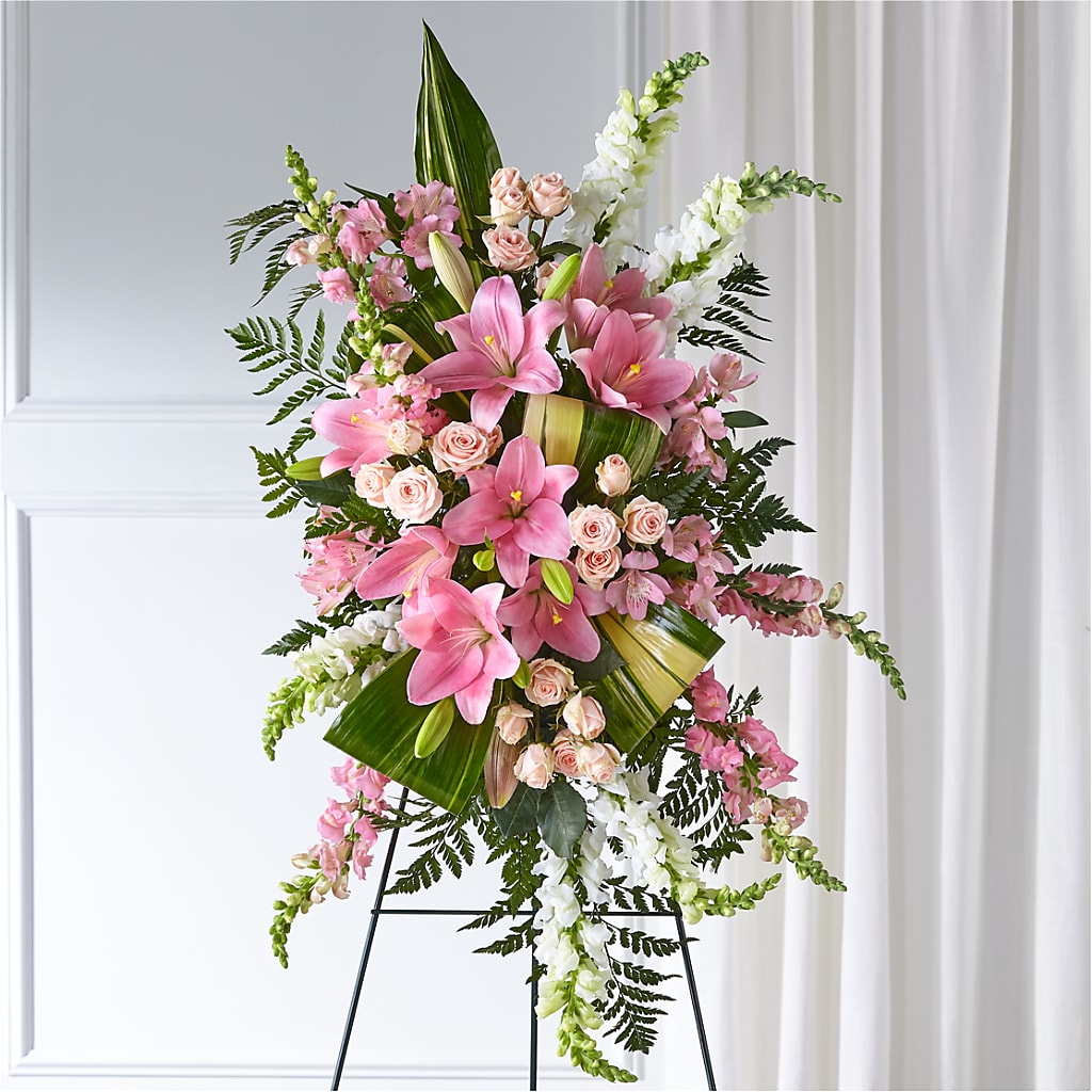 Elegant Embrace Standing Spray – Floral Elegance By Jourdain, Inc., Columbia SC