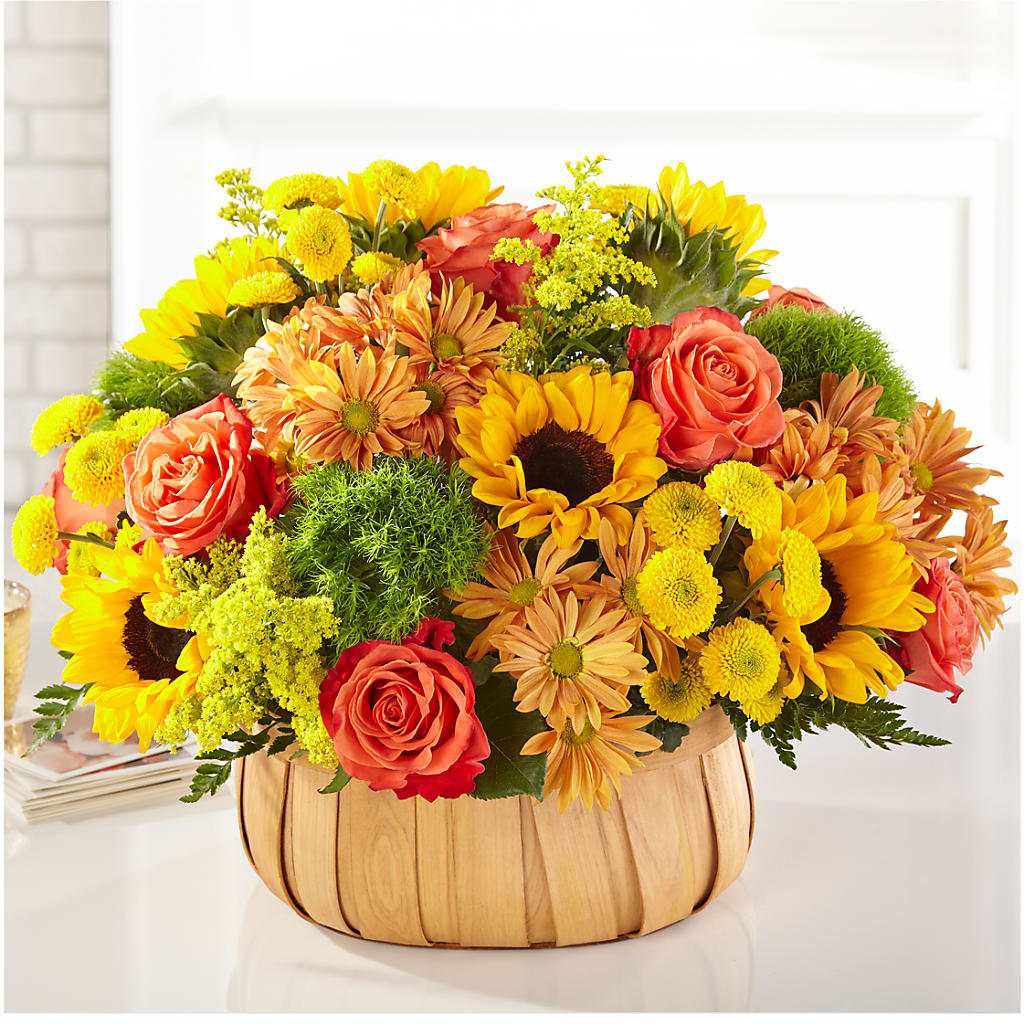 Harvest Sunflower Basket – Floral Elegance By Jourdain, Inc., Columbia SC