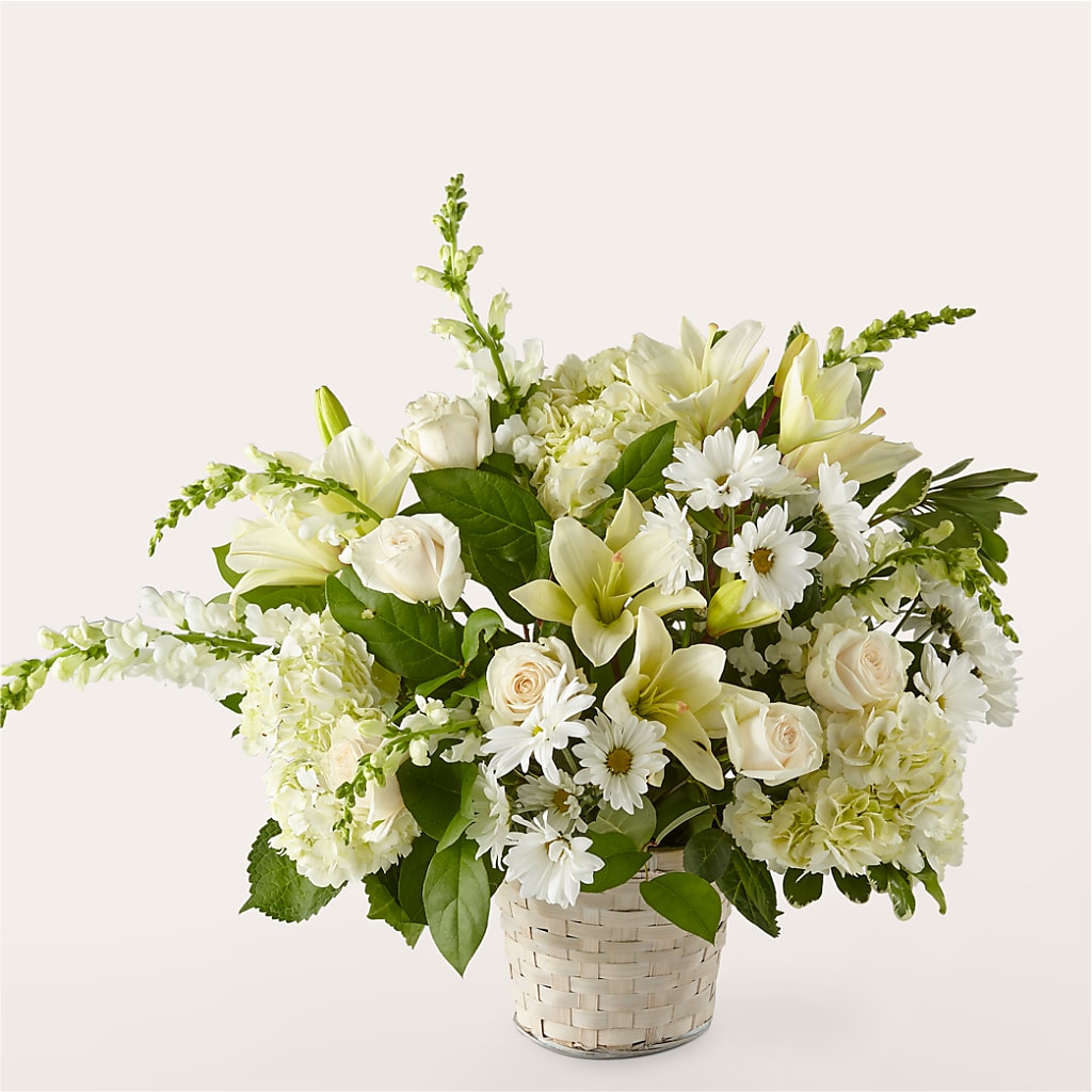 Ivory Elegance Floral Basket – Floral Elegance By Jourdain, Inc., Columbia SC