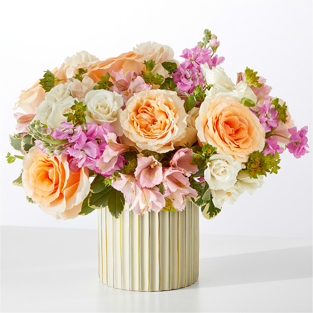 Paradise Bouquet with Ivory Vase – Floral Elegance By Jourdain, Inc., Columbia SC